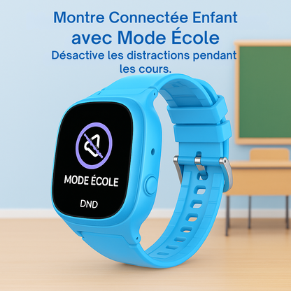 Montre Connectée Bleu Enfant 2G avec SOS & Mode école | KidooWatch™