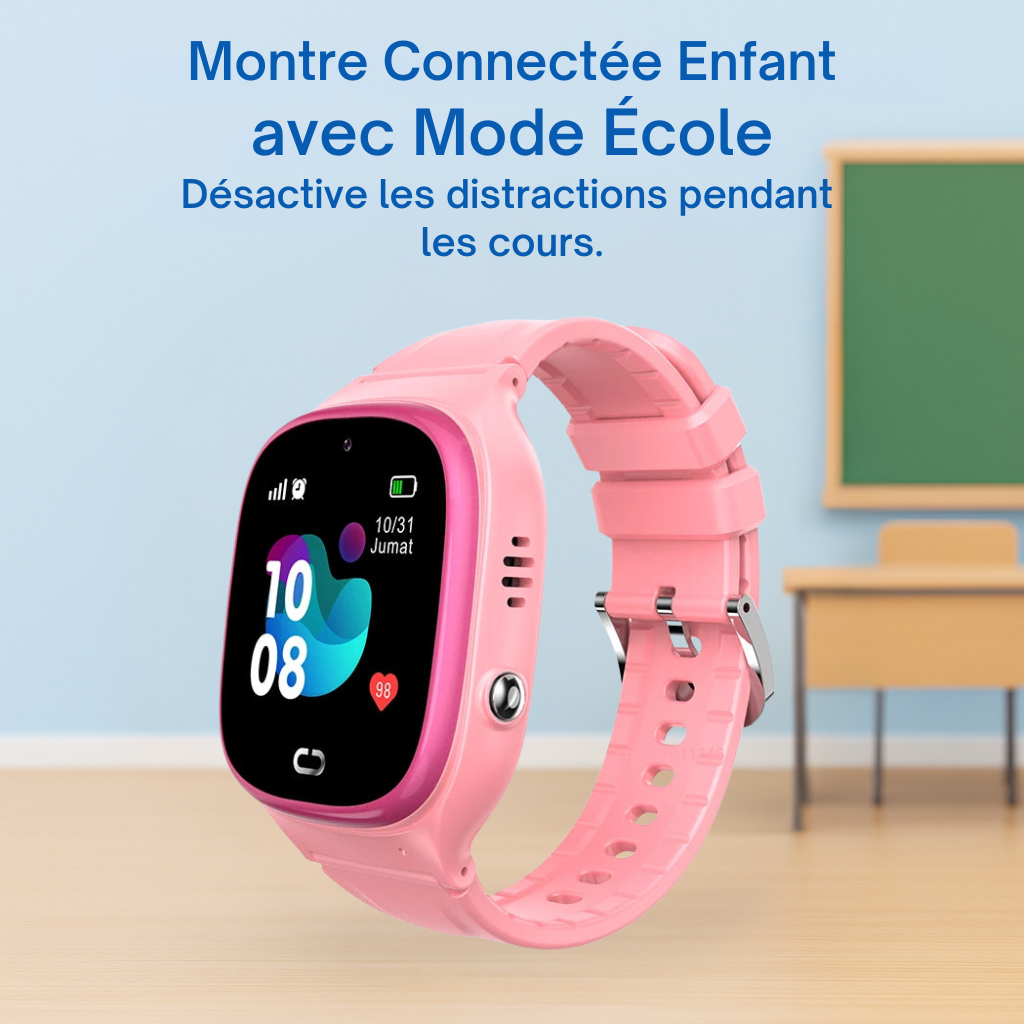 Montre connectée Fille 2G avec SOS & Mode école | KidooWatch™