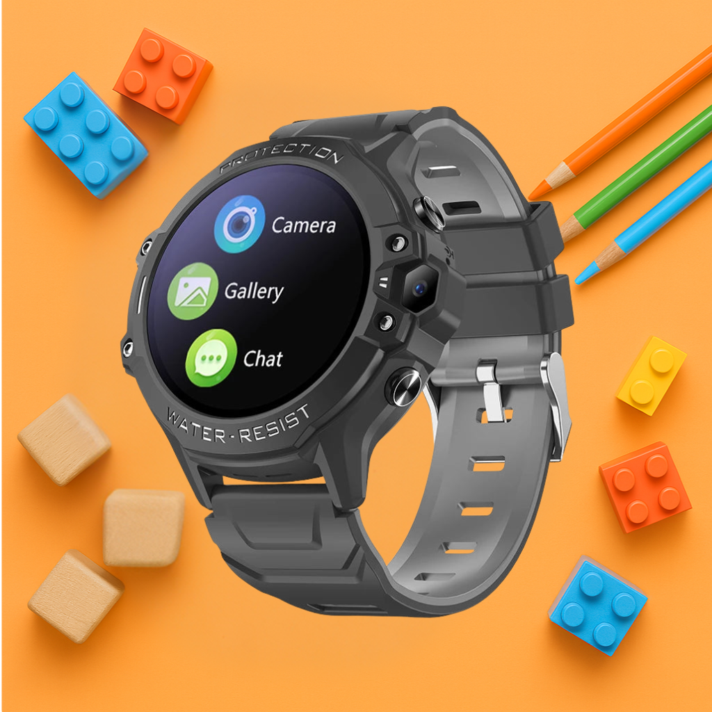 Montre Connectée Garçon 4G ronde – GPS WiFi, appel vidéo & SOS | KidooWatch™