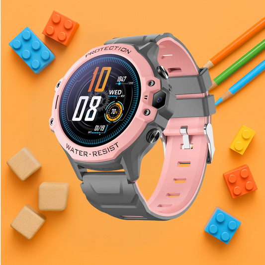 Montre Connectée Fille 4G ronde – GPS WiFi, appel vidéo & SOS | KidooWatch™