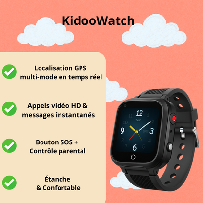 Montre Connectée Enfant 4G Avec Boîtier En  Alliage – GPS , Appel Vidéo | KidooWatch™