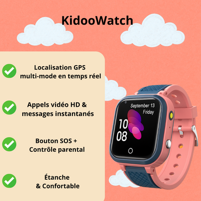 Montre Connectée Fille 4G Avec Boîtier En  Alliage – GPS , appel vidéo | KidooWatch™