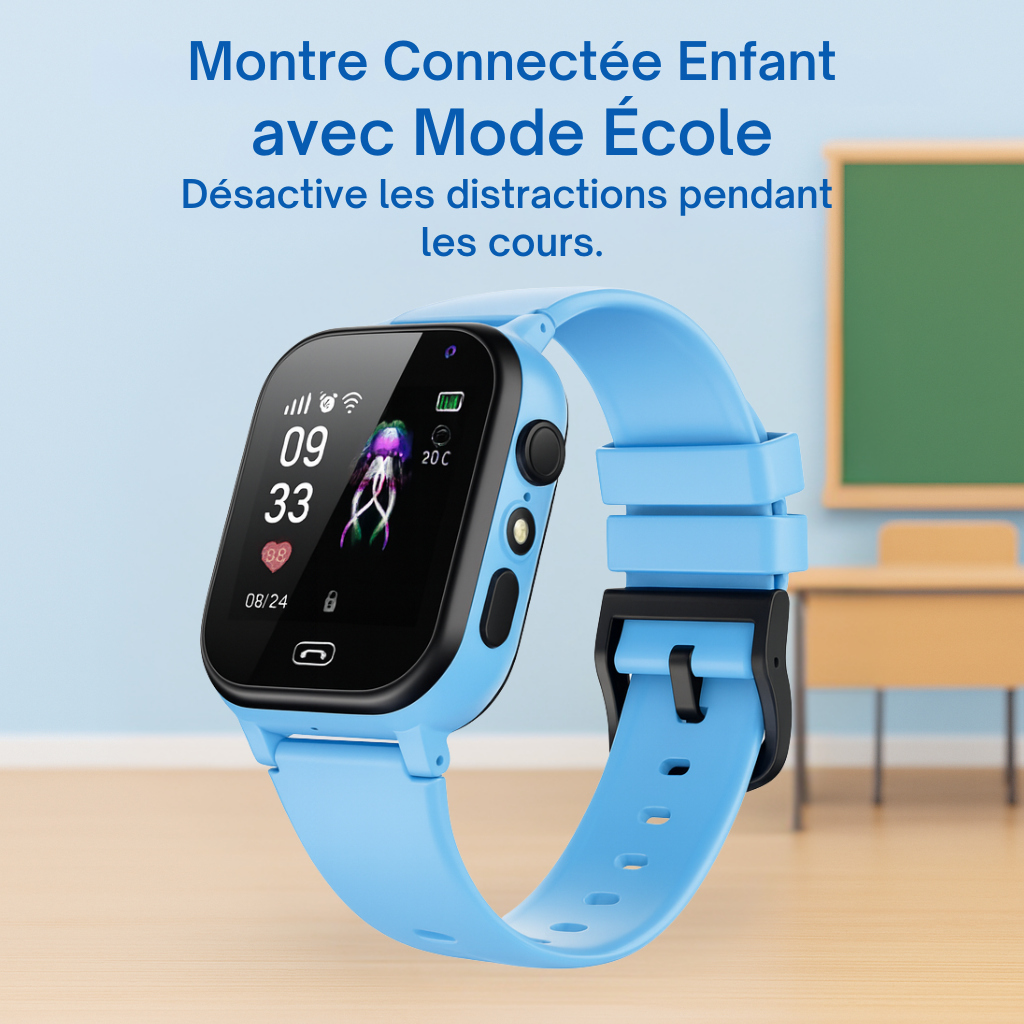 Montre Connectée Enfant 5G Bleu  – GPS, SOS & Appel vidéo | KidooWatch™