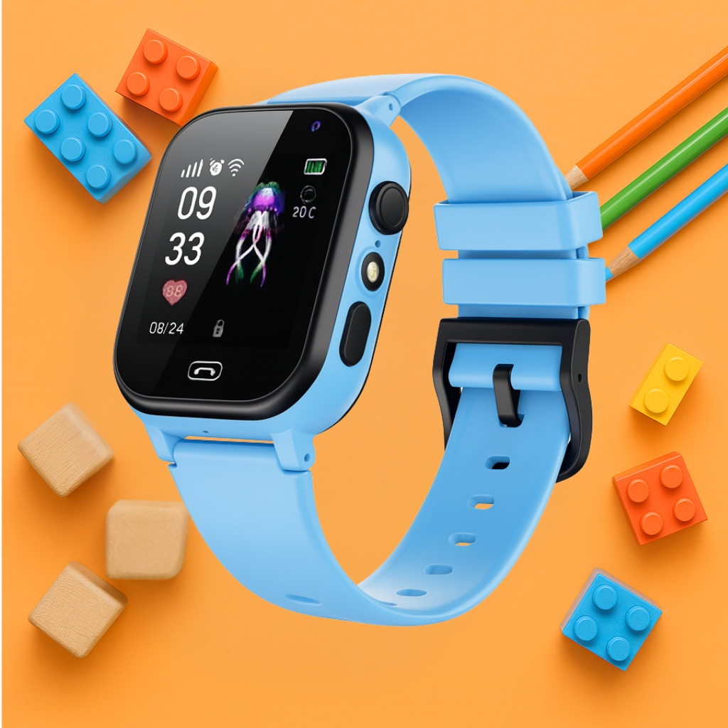 Montre Connectée Enfant 5G Bleu  – GPS, SOS & Appel vidéo | KidooWatch™