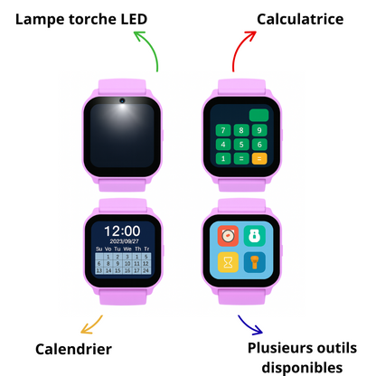 Montre Connectée Enfant éducative – 30 jeux, Histoires & Lampe torche| KidooWatch™