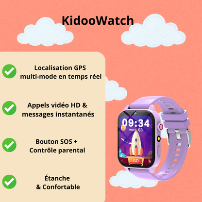 Montre connectée ludique pour Fille - 4 à 7 ans | KidooWatch™