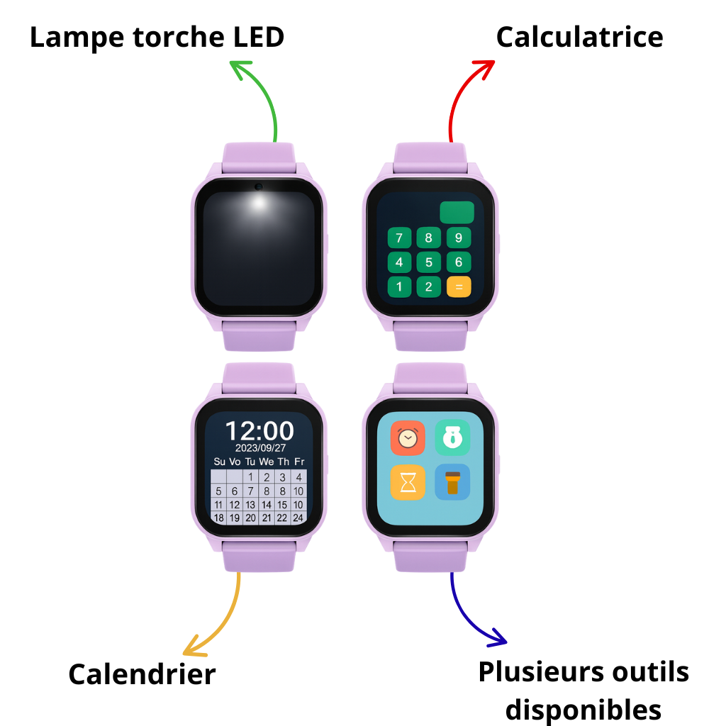 Montre connectée ludique pour Fille - 4 à 7 ans | KidooWatch™