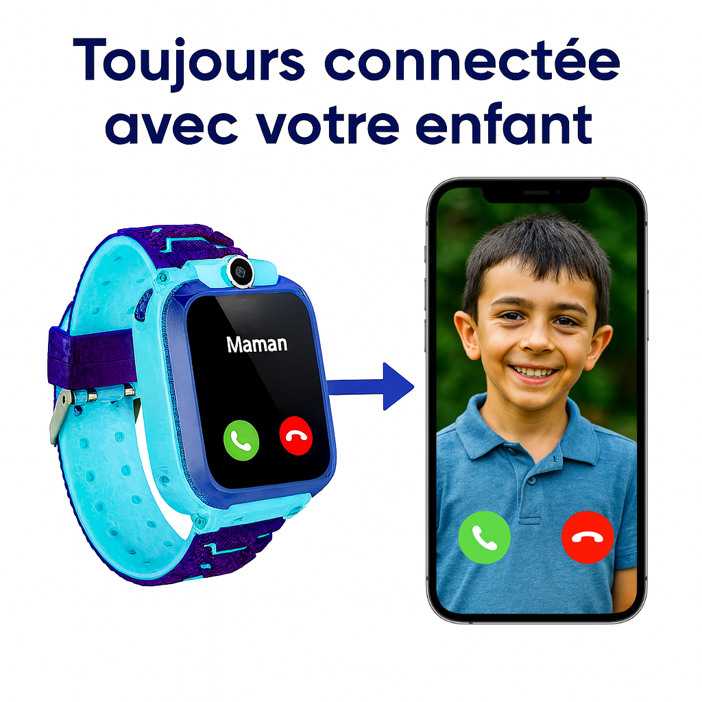 Montre Connectée Garçon 4 À 7 ans – SOS, GPS, Appels | KidooWatch™