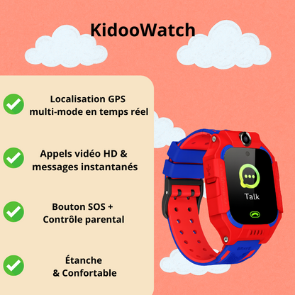 Montre connectée enfant ludique – SOS, appel vidéo | KidooWatch™