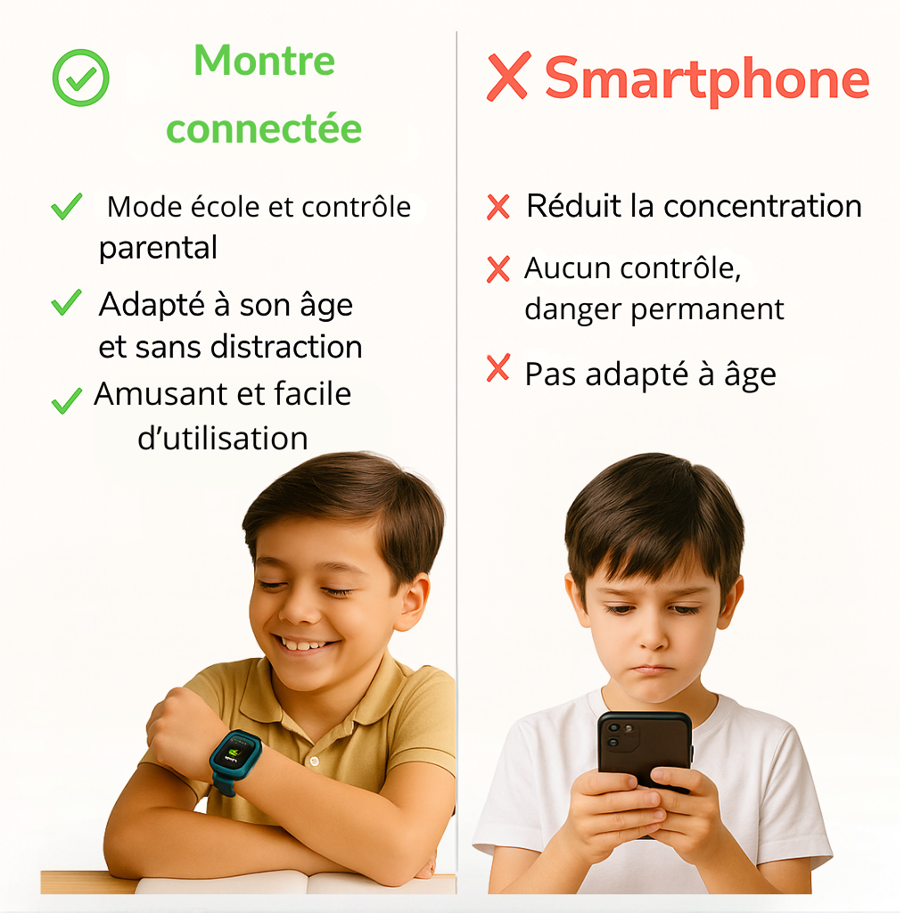 Montre connectée Garçon ludique – SOS, appel vidéo | KidooWatch™