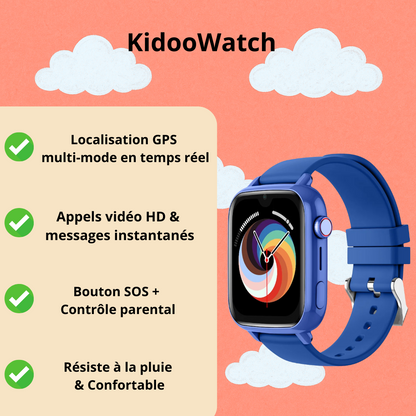 Montre Connectée Garçon 4G – GPS Précis, Appel Vidéo | KidooWatch™